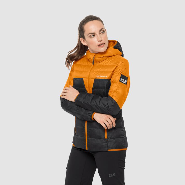 Jack Wolfskin Womens Dna Tundra Down Jacket Dark Orange 602493SVX